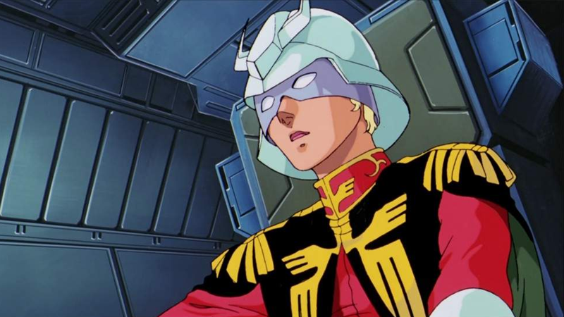 Char in full regalia in Mobile Suit Gundam.